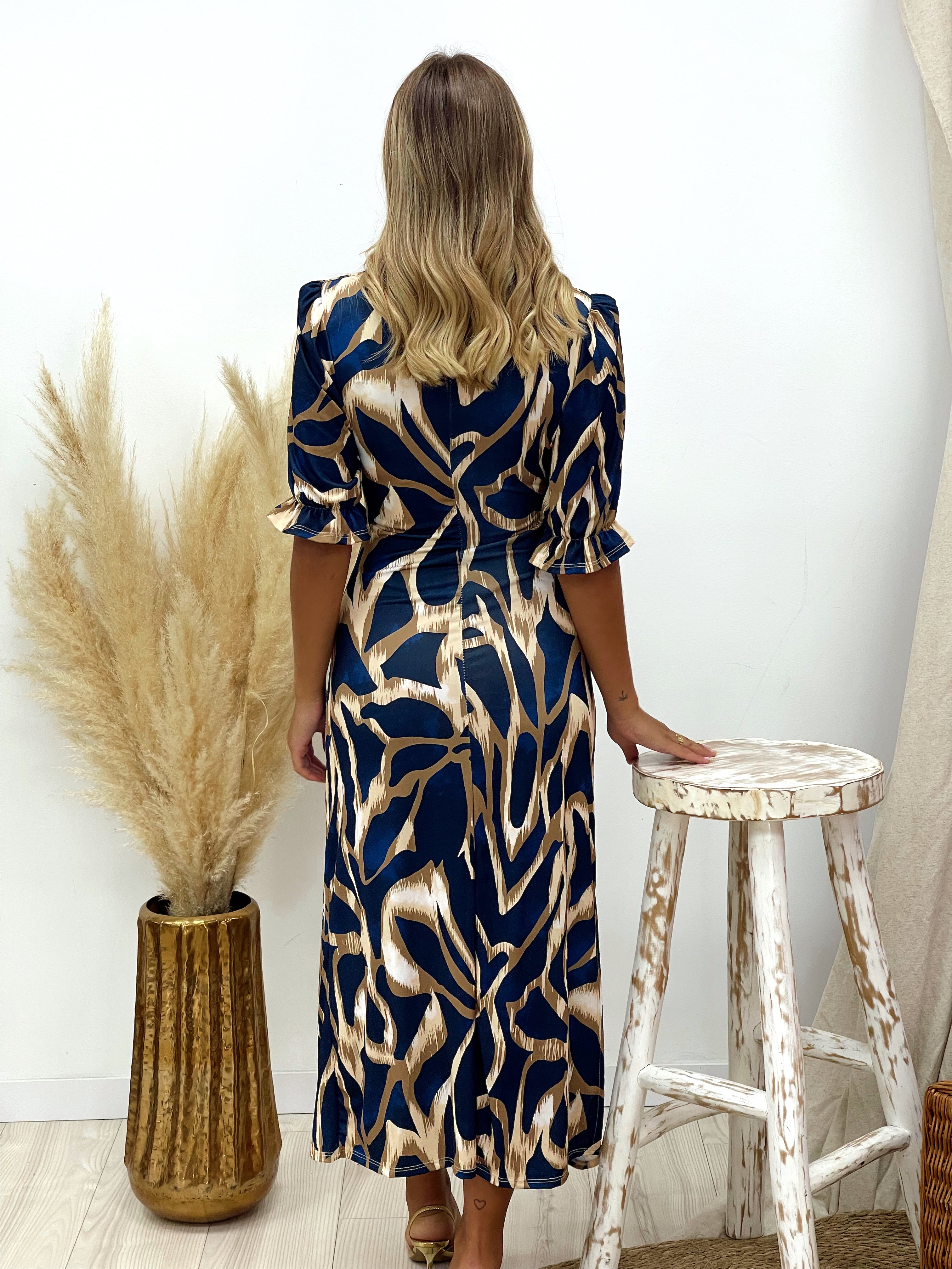 VESTIDO ESTAMPADO MARINO