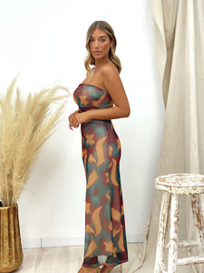 VESTIDO TUL ESTAMPADO