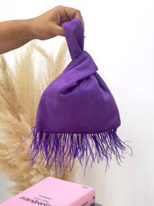 BOLSO PLUMAS VIOLETA