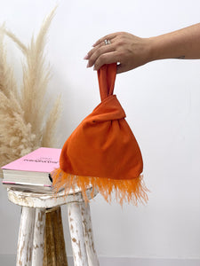 BOLSO PLUMAS NARANJA