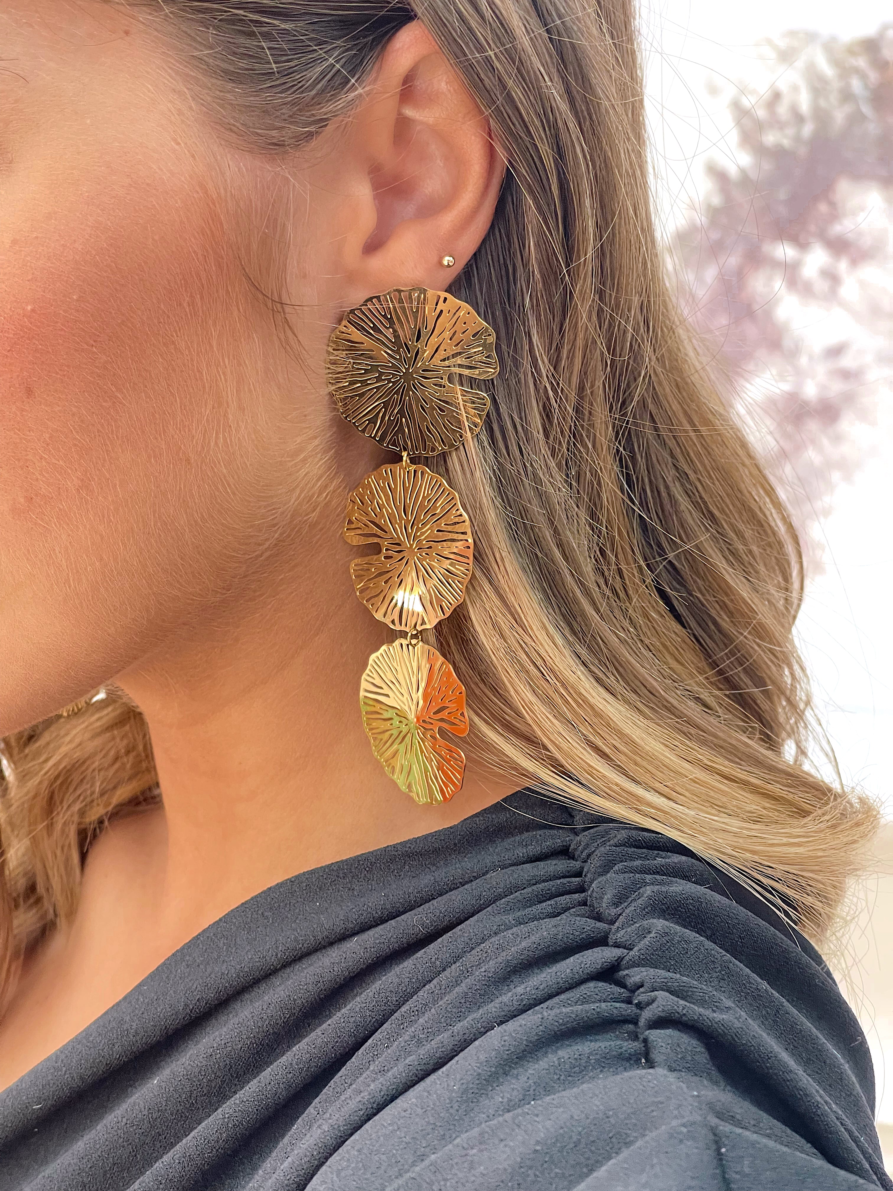 PENDIENTES TRES FLORES
